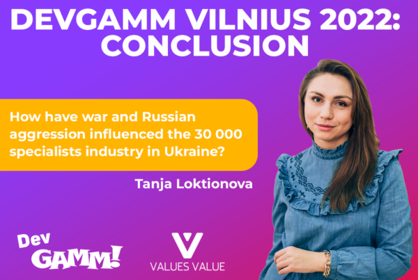 Values Value on DevGAMM Vilnius 2022