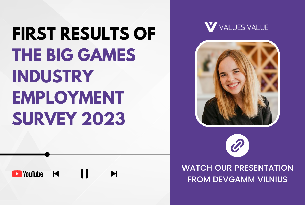 First Results of The Big Games Industry Employment Survey 2023. Watch Our Presentation from DevGAMM Vilnius
