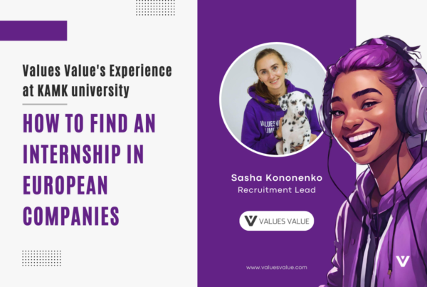 Values Value's Experience at KAMK university - Sasha Kononenko Gave An Online Lecture On How To Find An Internship In European Companies