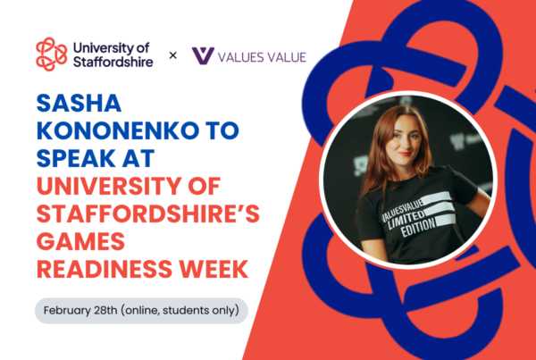 Sasha Kononenko to Speak at University of Staffordshire’s Games Readiness Week